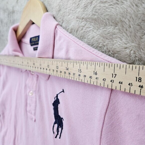 Polo Ralph Lauren Pink Golf Shirt Classic Fit Big Pony Logo Teen Size XL (18-20) - Picture 4 of 10
